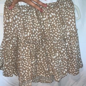 Brown and White Spotted Skirt